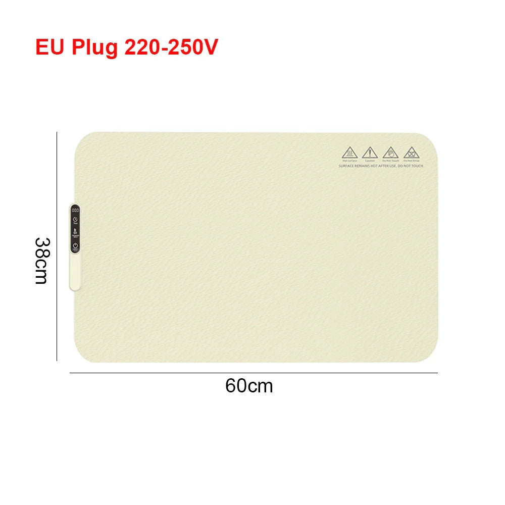 Electric Food Warmer Foldable Warming Tray Fast Heating Mat Keep Food Hot Constant Mat Portable Food Warm Plate 6 Temp Setting